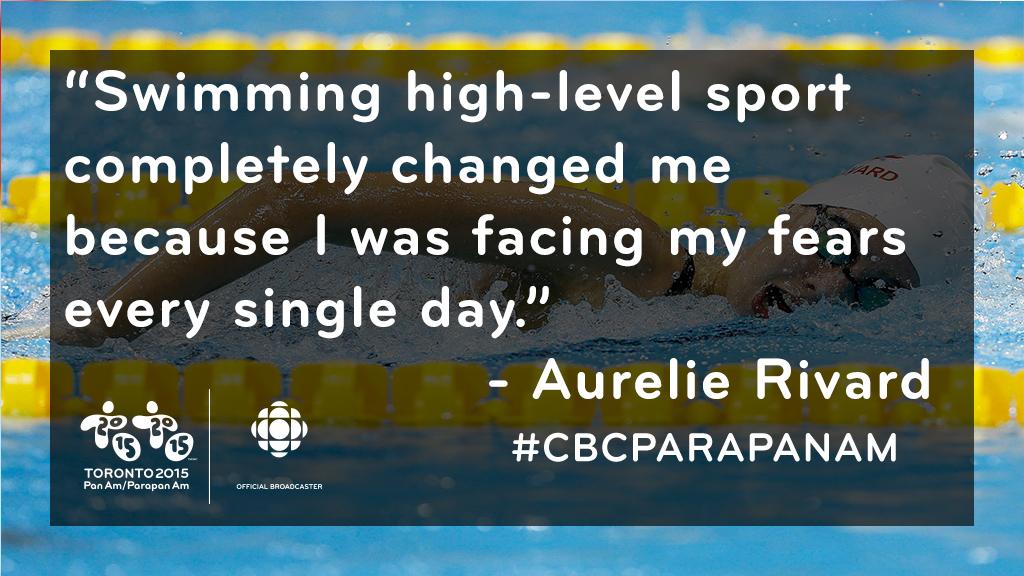 Aurelie Rivard swims 50M free &amp; 100M butterfly today. Medal round @ 5 P.M. ET #CBCPARAPANAM cbc.ca/player/Sports/…