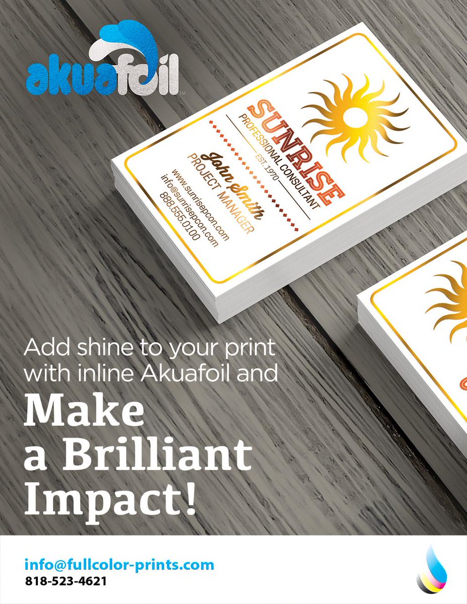 FullColor_Print's tweet image. Make a Brilliant Impact! Now Providing Foil Printing on Business Cards  &amp;amp; Postcards! #design #print