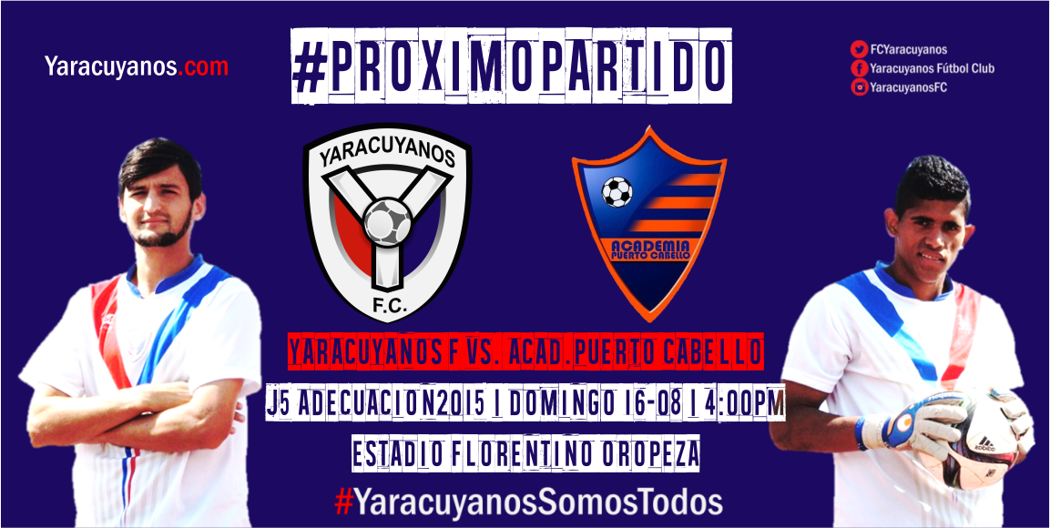FCYaracuyanos's tweet photo. ¡RECUERDA! ¡Que este domingo la cita es de nuevo en el Florentino Oropeza! ¡Yaracuyanos vs Academia Puerto Cabello! http://t.co/jVzmUdCD67