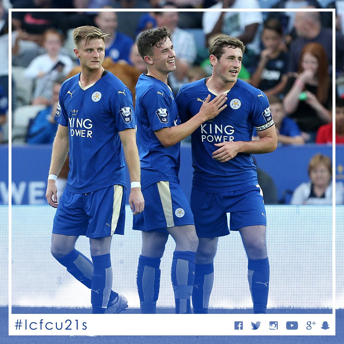 LCFC's tweet photo. PICTURED: Jak McCourt celebrates his side's opening goal. #lcfcu21s drew 1-1 with @ManUtd this evening. http://t.co/dLhWZrzIrT