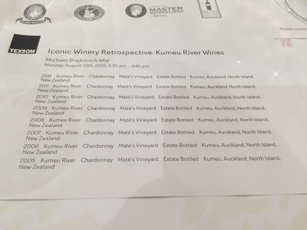 CaraBertone's tweet photo. @KumeuRiverWines What a retrospective!!! Chardonnay rules!! @TEXSOM http://t.co/g9Wqwh23vT