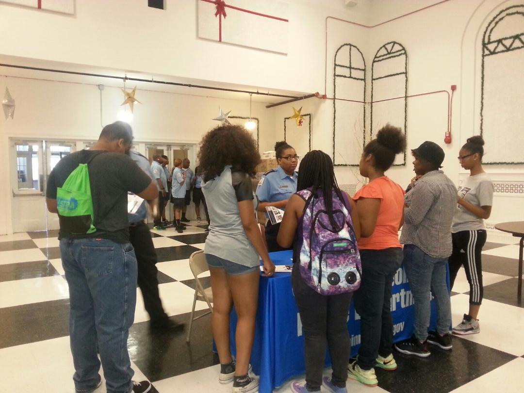 MPDCadetCorps's tweet photo. Cadets provide  summer youth workers with benefits of MPD Cadet Program. http://t.co/7u4RPf6RCO