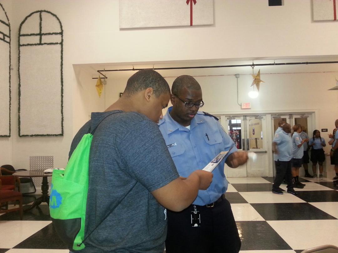 MPDCadetCorps's tweet photo. Cadets provide  summer youth workers with benefits of MPD Cadet Program. http://t.co/7u4RPf6RCO