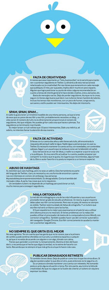 bbo_st's tweet photo. 7 motivos por los cuales puedes perder seguidores en Twitter #CommunityManager http://t.co/9LbmK4V1LK