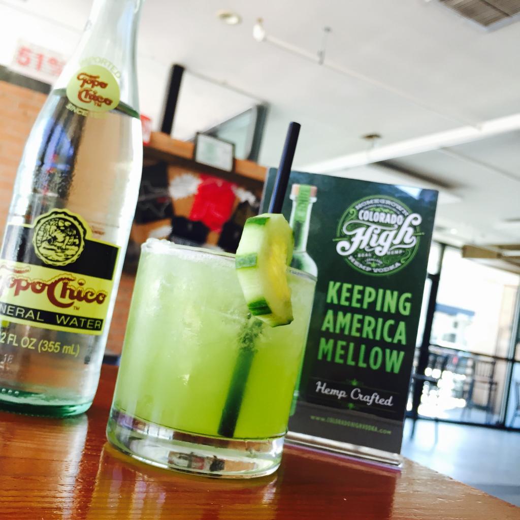 Hanging out at <a href="/starbaraustin/">Star Bar</a> having a Hemp Gimlet. Happy hour is here!