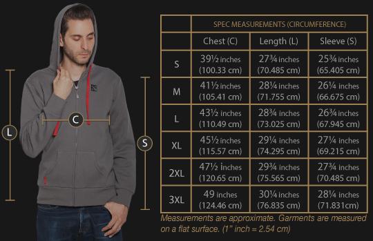 We Love Fine Size Chart