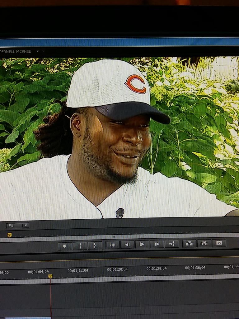 Eric Marselle (@ericmarselle) on Twitter photo <a href="/LouCanellis/">Lou Canellis FOX 32</a> sits down with <a href="/PernellMcPhee/">Pernell McPhee</a>. Catch the interview this Thursday @ 6:30 for @foxkickoff #Dolphins #Bears <a href="/LouCanellis/">Lou Canellis FOX 32</a> sits down with <a href="/PernellMcPhee/">Pernell McPhee</a>. Catch the interview this Thursday @ 6:30 for @foxkickoff #Dolphins #Bears