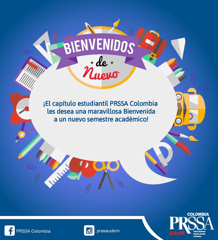 ChapterPRSSACol's tweet image. Feliz comienzo de semestre les desea PRSSA - Colombia, Universidad de Medellín.