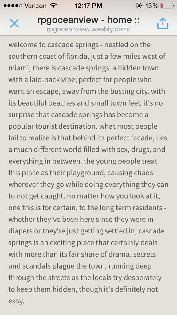 CascadePimp's tweet image. -- The plot lies mostly within the characters, but here's the general idea!