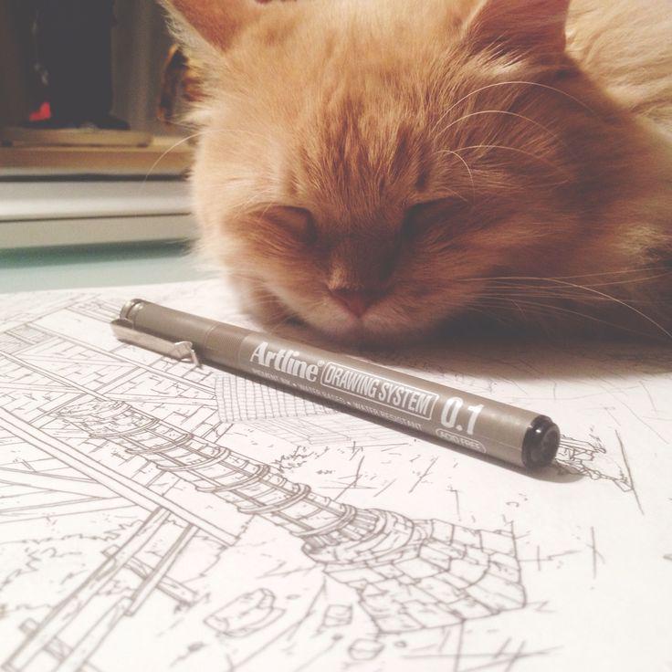 BUInteractive's tweet image. Pretty kitty, pretty line art #GoofingOff #inspiration buff.ly/1IEoimS