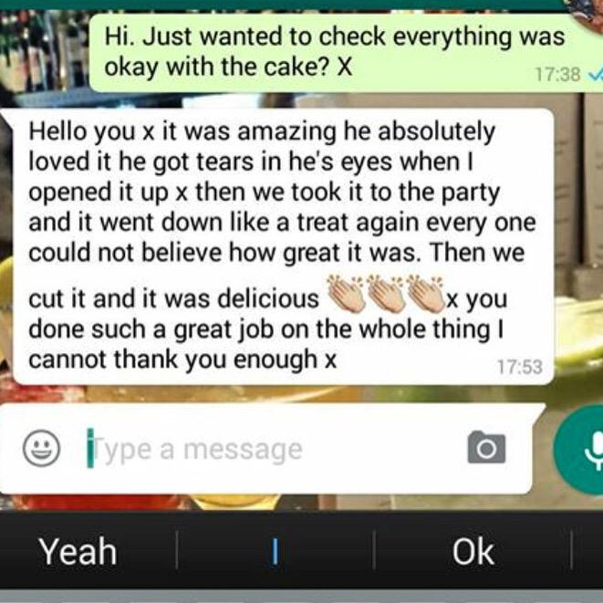 Creative_Essex's tweet photo. Happy customer 😊 #cakereview #birthdaycake #birthdaycakes #creativecakes http://t.co/4PTPJm0HKm