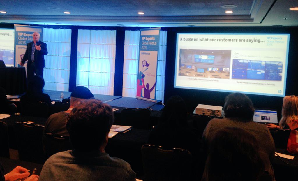 meg_armbruster's tweet photo. @REBailey_99 shows off HP's Social Command Center! Crucial to understand service and customer experiences day to day http://t.co/gn2rFYgB1q