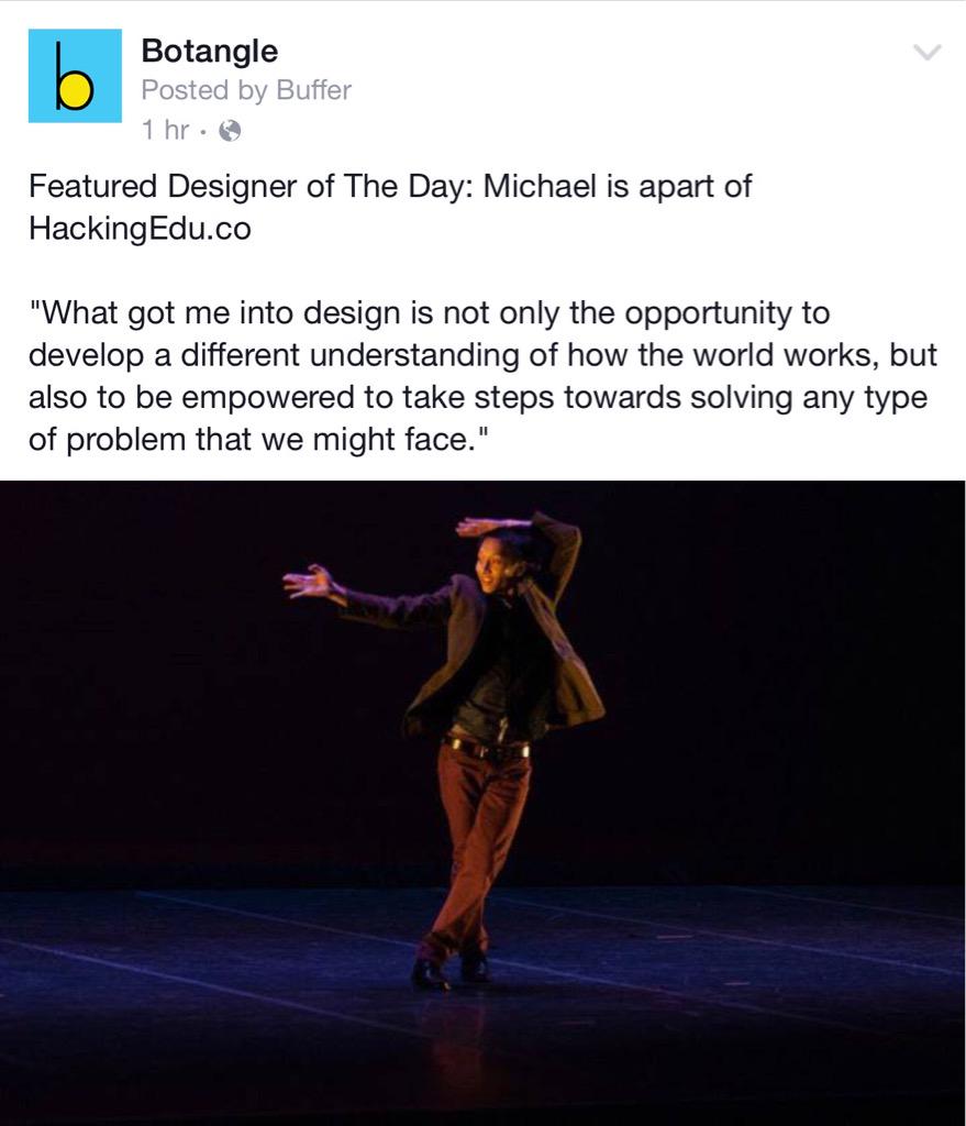 Our first featured designer of the day is Michael.