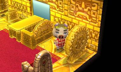 morimori296's tweet photo. トンファンが黄金家具持ってた(笑) #ハッピーホーム #ACHappyHome #3DS http://t.co/oGixa7pWwl