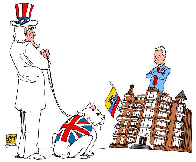 Carlos Latuff on Twitter: "Julian Assange and the U.S. watchdog! Via @operamundi cc @wikileaks http://t.co/I9p12rfSXH"