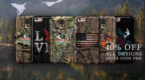 MossyOak's tweet photo. Get 40% off all @HuntingSkins Mossy Oak case designs with code FB40! #mossyoak http://t.co/TtNgUiB7N7