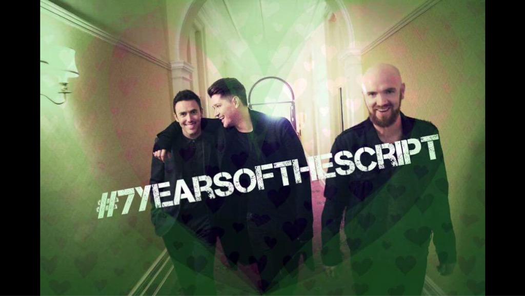 beckieabbotta's tweet photo. #7yearsofthescript #TheScriptAppreciationDay #thescript 🇮🇪💚 here's to another 7 years ! 💯 http://t.co/mEOt4B6LXg