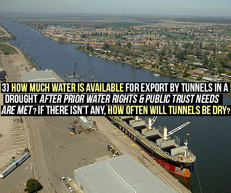 RestoretheDelta's tweet photo. Resharing our questions from "10 Qs Pro-Tunnel Agencies Don't Want You To Ask" http://t.co/KM4CaQzxsX #cadrought http://t.co/P7Ve5MGaHA