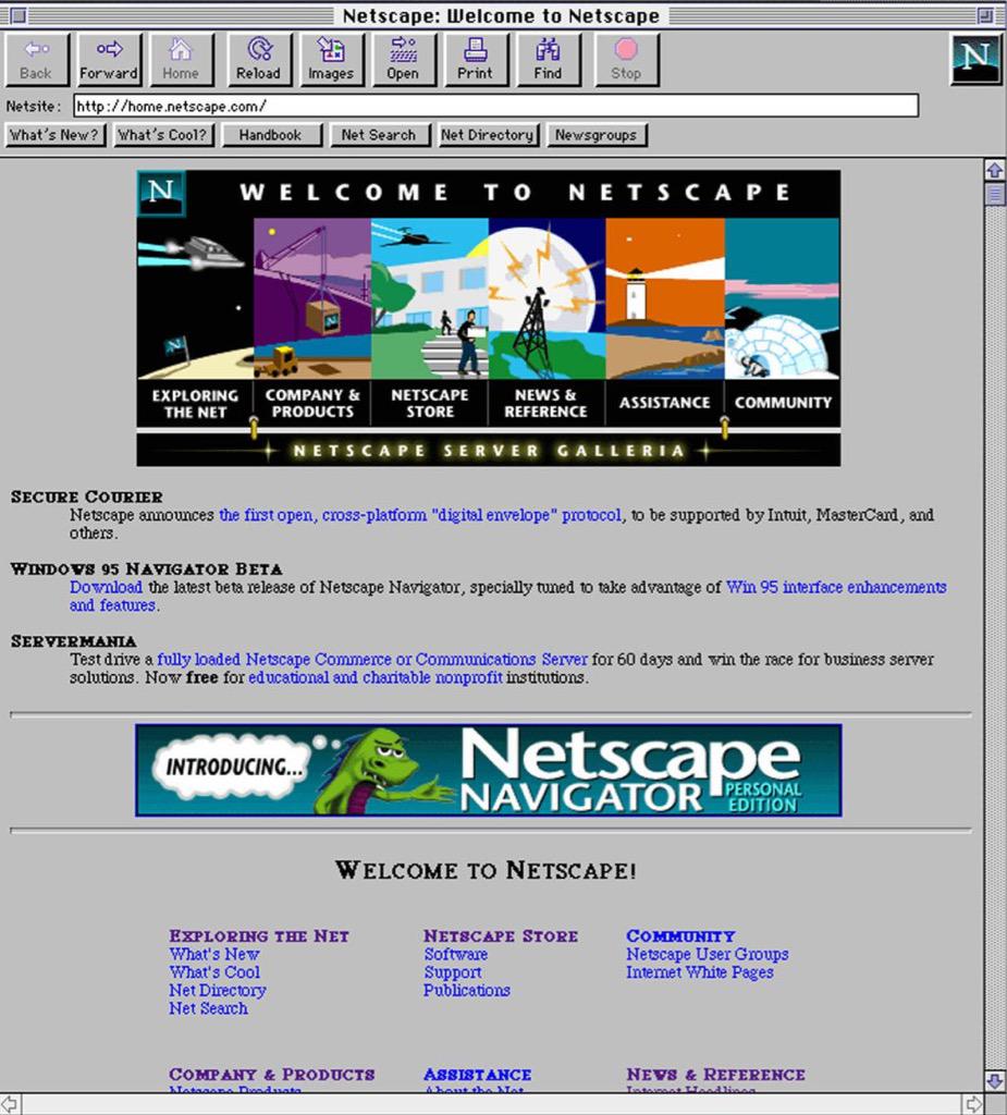 What do you think about the design of Netscape? The welcome to Netscape section looks minimalist. What do you think?