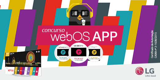 LGdobrasil's tweet photo. Participe do #concursowebosApp. São + de 60 mil reais em prêmios! Inscreva-se: http://t.co/ZL6OM8htXG #LGwebOSTV http://t.co/AopC4thK6x