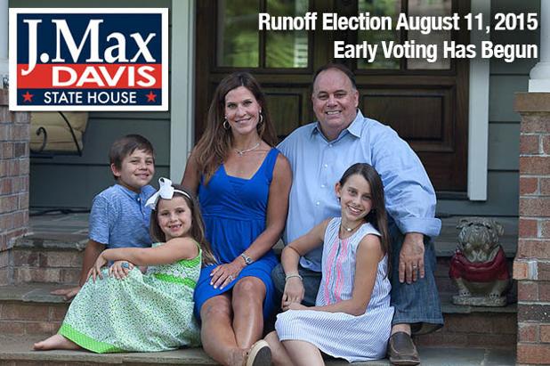 GaRepublicans's tweet photo. If you live in House District 80, don't forget to go to the polls TOMORROW and vote for @JMaxDavis! #gapol http://t.co/Lm2veHC53X