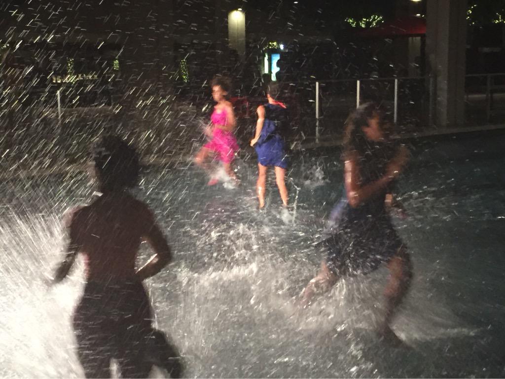RodVance's tweet image. Dancing in the fountain outside Mark Taper Forum in downtown Los Angeles