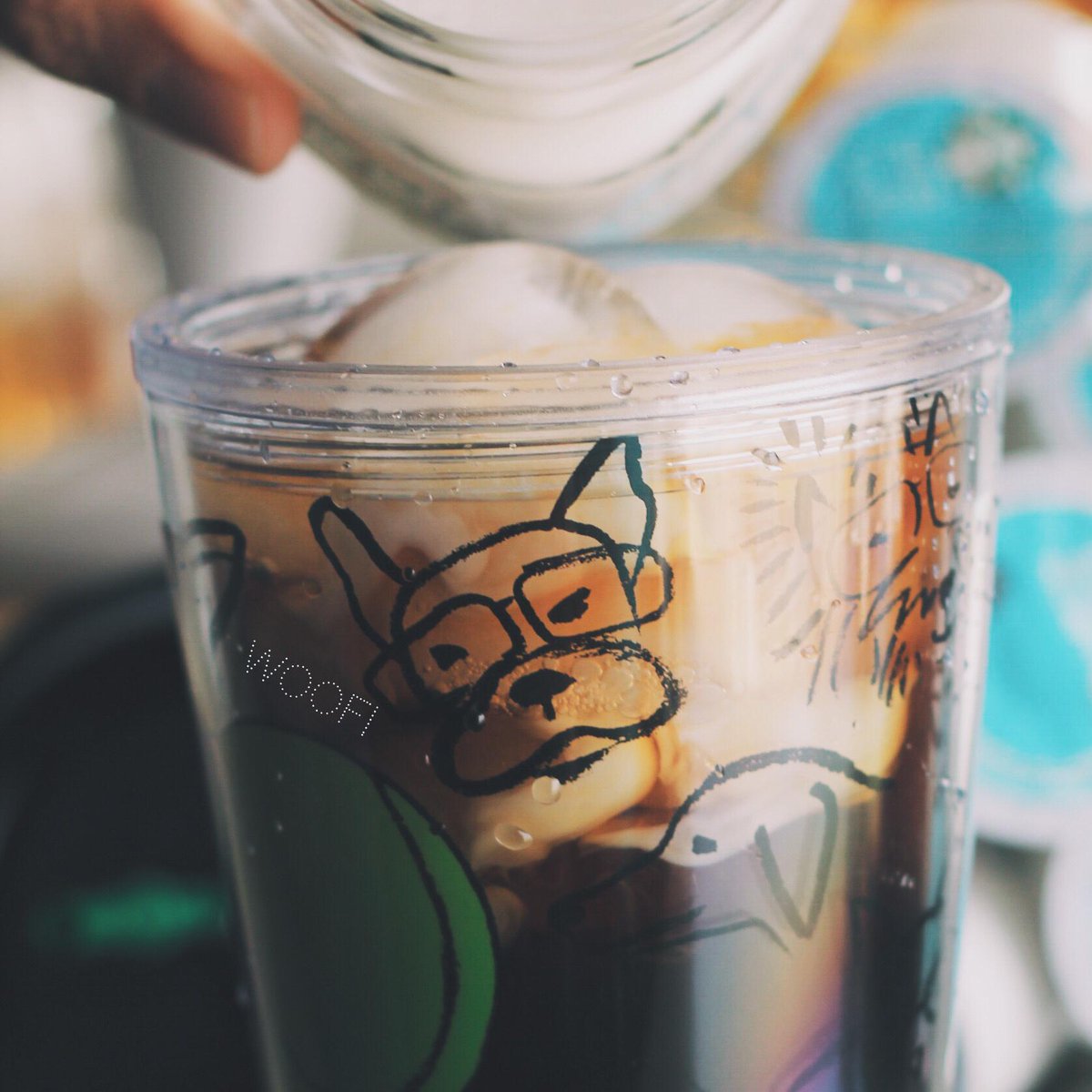 Cute dogs. Iced coffee. GoodMorning KCup IcedCoffee ☕ Starbucks Coffee Scoopnest