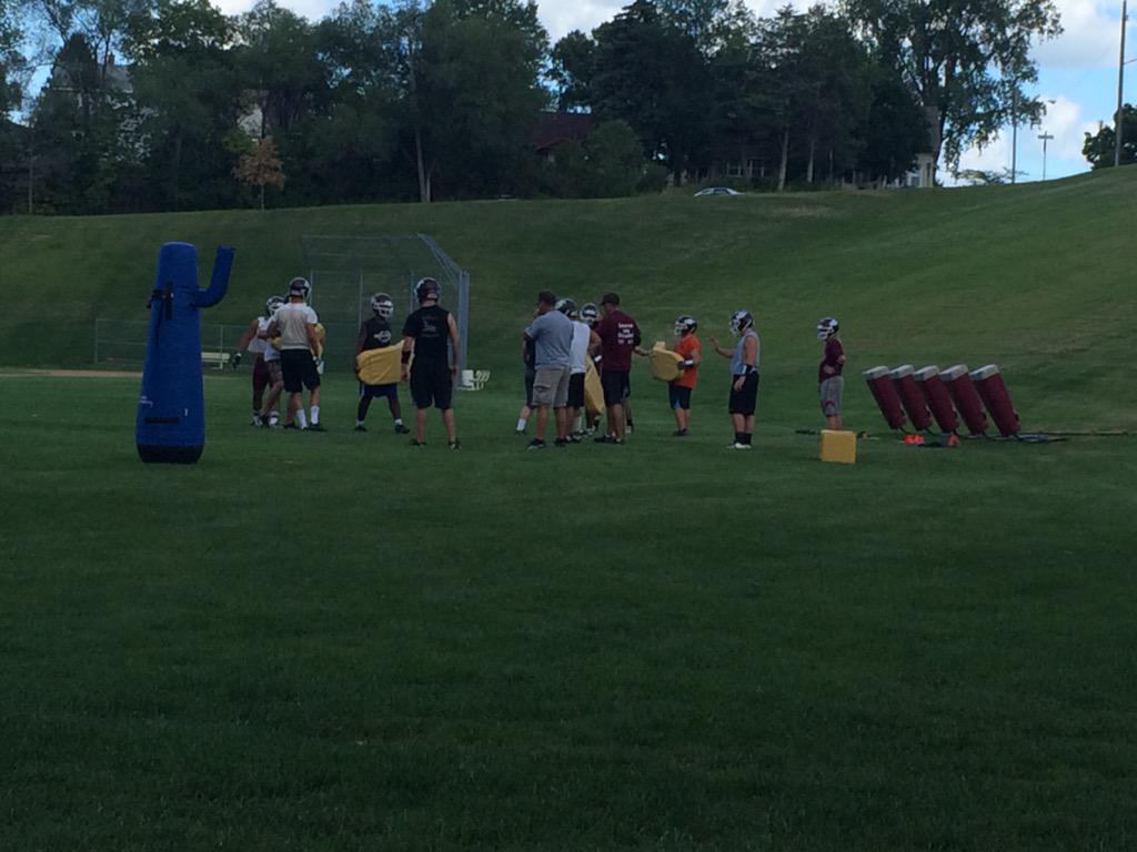 SelectTherapy's tweet photo. South St. Paul's first football practice of the season.  Always getting better!!! #football #GoPackers #GetPT http://t.co/JcYw1oDNTN