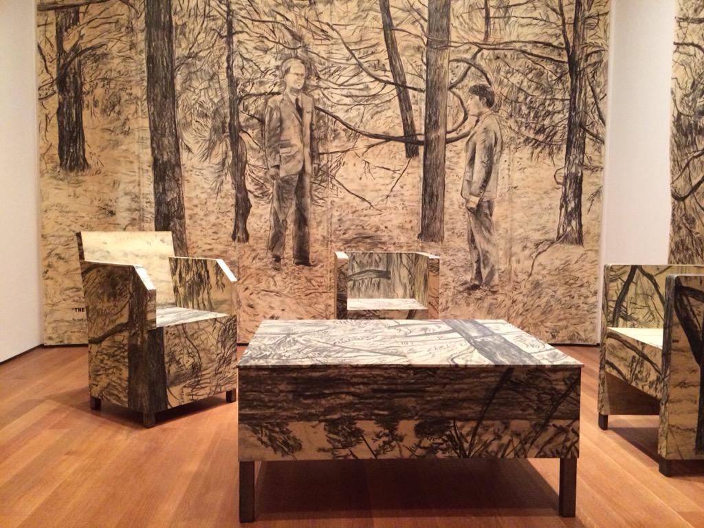 leah_dickerman's tweet photo. Outside in. The uncanny world of Gilbert &amp; George. The Tuileries, 1974. @MuseumModernArt http://t.co/iRM6nnyGTO