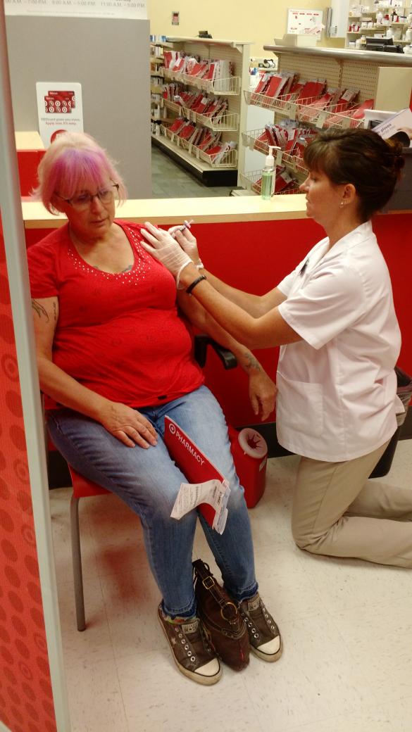 Flu shot #3 for the week, thanks RPh Lisa! <a href="/RossTheBoss1482/">Ross Schultheiss</a>  <a href="/FluShots4All/">Aaron Feinauer</a>  <a href="/JRFiesel/">Joseph Fiesel</a>  <a href="/EvanPresler/">Evan Presler</a>