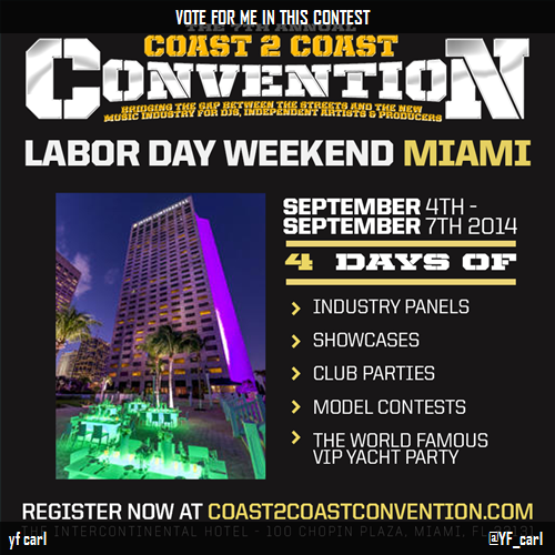 YF_CARL's tweet photo. Vote for me to perform at #COAST 2 COAST CONVENTION 2015! http://t.co/8ibLlJChmR #Coast2Coast http://t.co/rnMnuvK1ZE