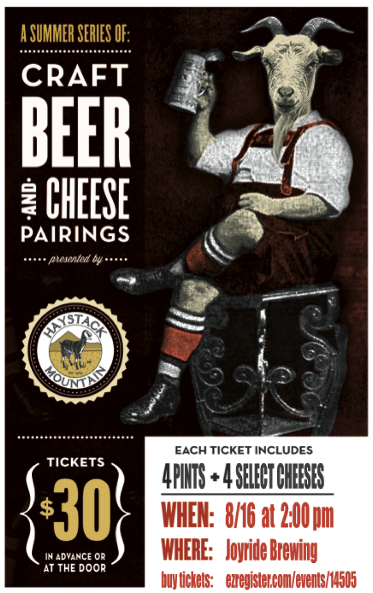 Beer and cheese Sunday Funday <a href="/JoyrideBrewing/">Joyride Brewing Co</a> this Sunday. 4 PINTS, 4 cheeses $30 ezregister.com/events/14505/