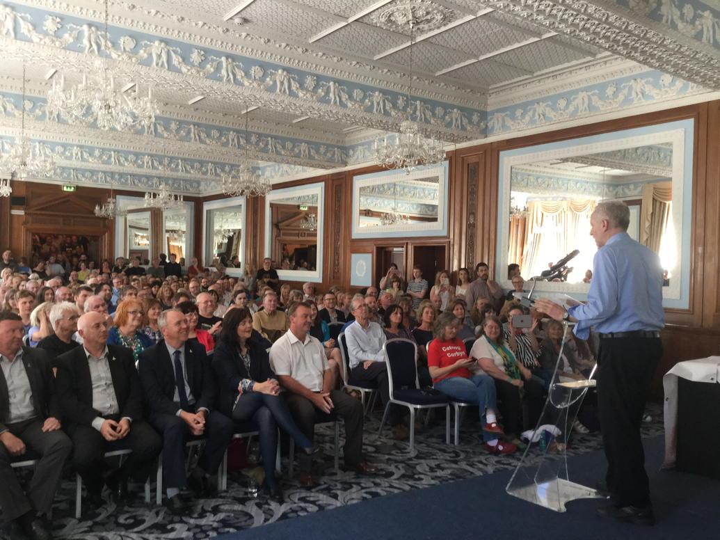 jeremycorbyn's tweet photo. Thanks for two great events tonight at St Georges Llandudno and Connah's Quay Labour Club. Hope versus austerity! http://t.co/eD8OAPP8QP