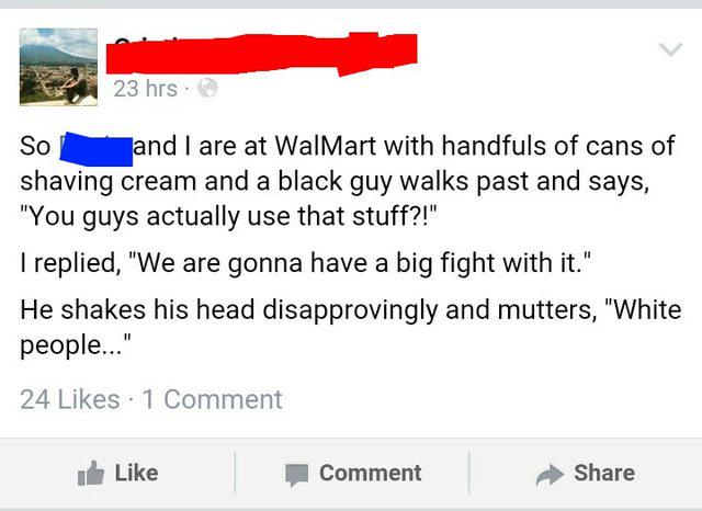 Smh, white people.