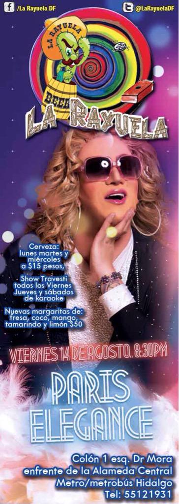 LaRayuelaDF's tweet photo. VIERNES 14 AGOSTO 8:30 #LaRayuela #ParisElegance @revistaboysmx @luisfe_puente13 @Ari_Ubaldo http://t.co/58OCZ7Gn7U