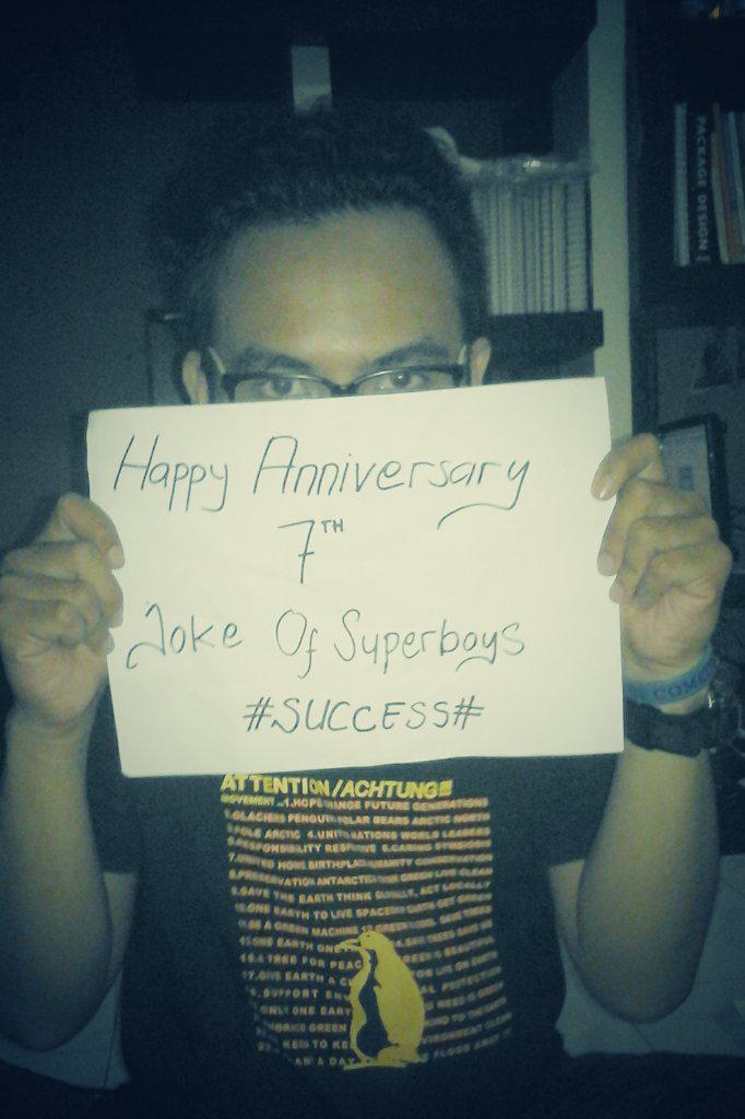 Farhan__ID's tweet photo. Happy anniversary 7th Joke Of Superboys ... Vetsah Vetsah Vetsaaahhh http://t.co/nd1dgnEJma