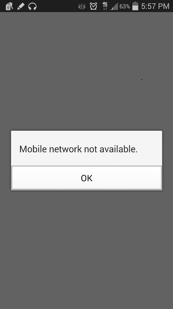 vabburi's tweet photo. Why does my phone(note3) show 4G conn, but when i try to make a call, it says mobile network not found? #androiddev http://t.co/3iSO1DaL1D