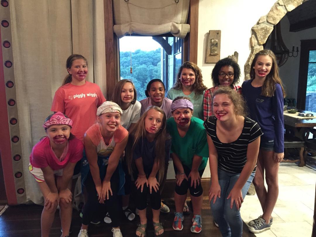 WestSubdebs's tweet photo. First meeting with our new pledges. Obviously we had a good time with blindfolds and lipstick! http://t.co/RNSFiBdQ35