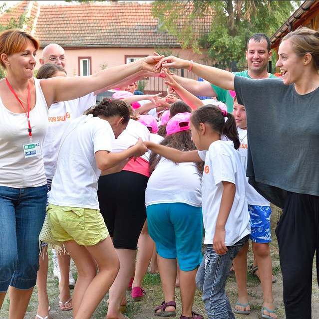 NFSAU's tweet photo. #TeamNFSCamp #Romania Day 1: "Games &amp; laughter started the moment kids reunited w/ returning volunteers!" http://t.co/pibp7iTpDw