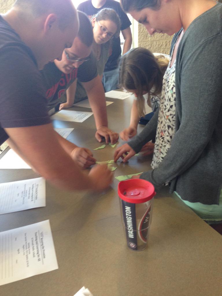 ElDoradoNewTech's tweet photo. ENTHS staff building culture to take a mini break during a long meeting! #backtoschool #welovesnacks #scavengerhunt http://t.co/4BYXcrwOpB