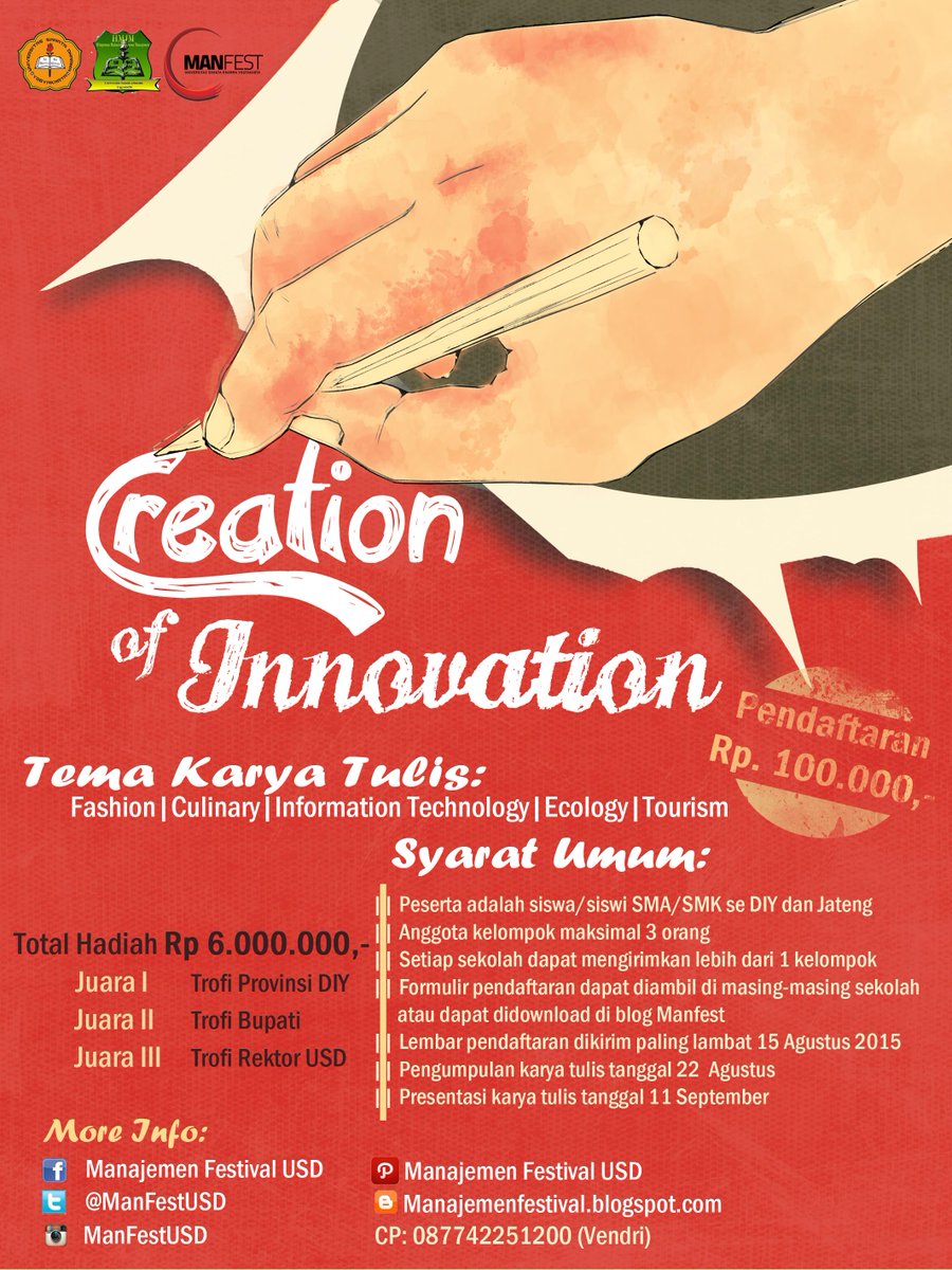 ManFestUsd's tweet photo. Info bisa diliat di poster ini bisa jg cek disini --> http://t.co/froSyjZi7L ditunggu karya nya yaa kawan muda! :) http://t.co/Vh09KDrLHb