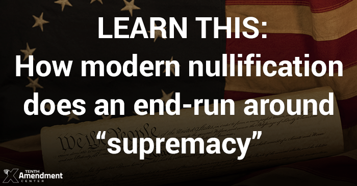 TenthAmendment's tweet photo. Doesn't Federal Law Supersede States? Answering a critic on #anticommandeering #nullification. http://t.co/fVvrDncPsi http://t.co/Ehnnfz76cs