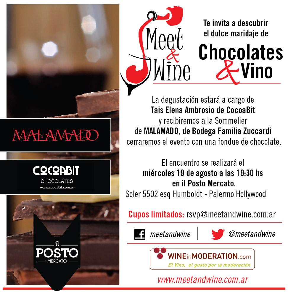 meetandwine's tweet photo. Miércoles 19 de Agosto #maridajeirresistible #cocoabit + #Malamado Solo con reserva a rsvp@meetandwine.com.ar http://t.co/HU4HYCNDek