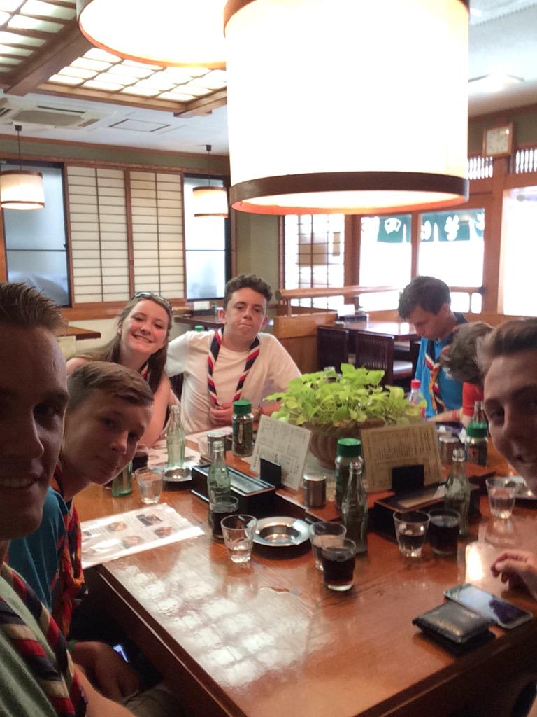 Unit50Japan's tweet photo. Last traditional meal for bullet patrol. #japan2015 #unit50 http://t.co/oy9KYlFdeF