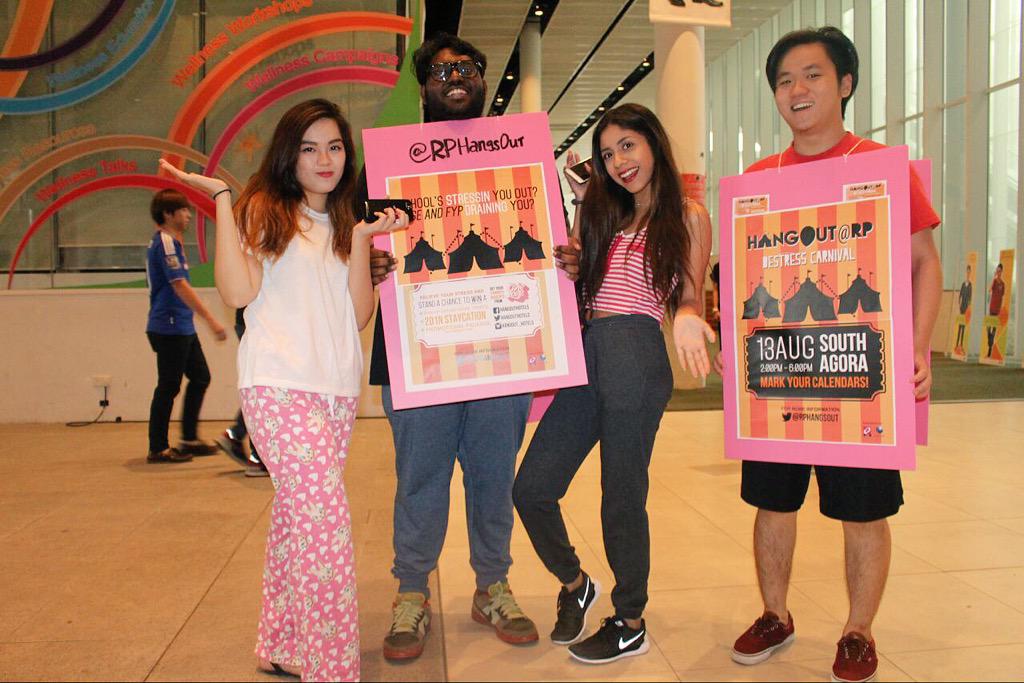 RPHangsOut's tweet photo. The PJ crew had fun meeting you RP students! Did you manage to get a token from us? #RPHangsOut #StressOutHangOut http://t.co/EaLZjtZZFO