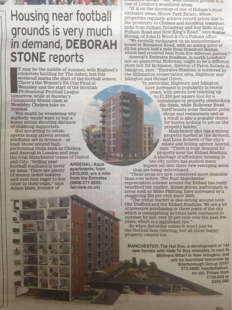HatBoxMcr's tweet photo. From the press archives.. Read what @dailyexpressuk had to say about @HatBoxMcr #newislington #newhomes #manchester http://t.co/L8vQv08aDa