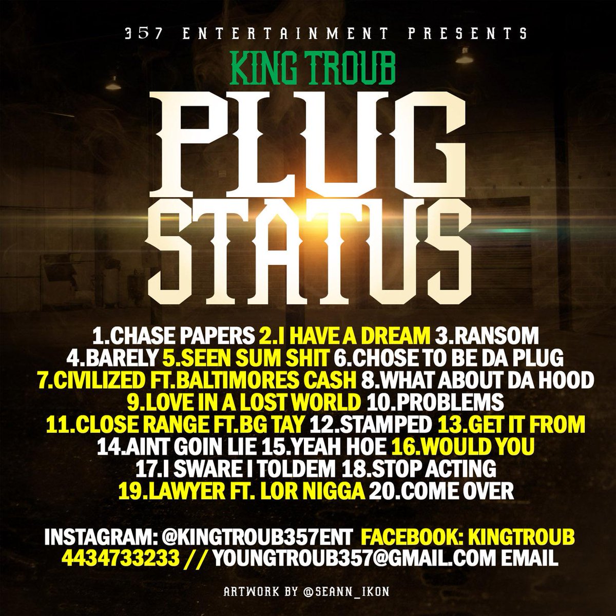 kingtroub357ent's tweet photo. @BiggaRankin00 #PLUGSTATUS #KINGTROUB #357ENT #REVERBNATION #FREEDOWNLOAD CAN U TO CHECK IT OUT 4 ME BRO.NEED U HOST http://t.co/rtoF1DVSxU
