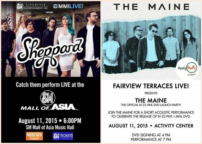 North? South? No need to cross boarders t'nyt! Catch <a href="/themaine/">The Maine</a> @ Fairview Terraces &amp; <a href="/wearesheppard/">Sheppard</a> @ MOA Music Hall!