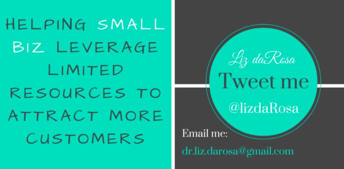 marshawright's tweet photo. #SmallBiz contact @lizdaRosa for #SocialMediaMarketing & #PersonalBrandTips 2 reach more #customers http://t.co/r2DffAJzzl