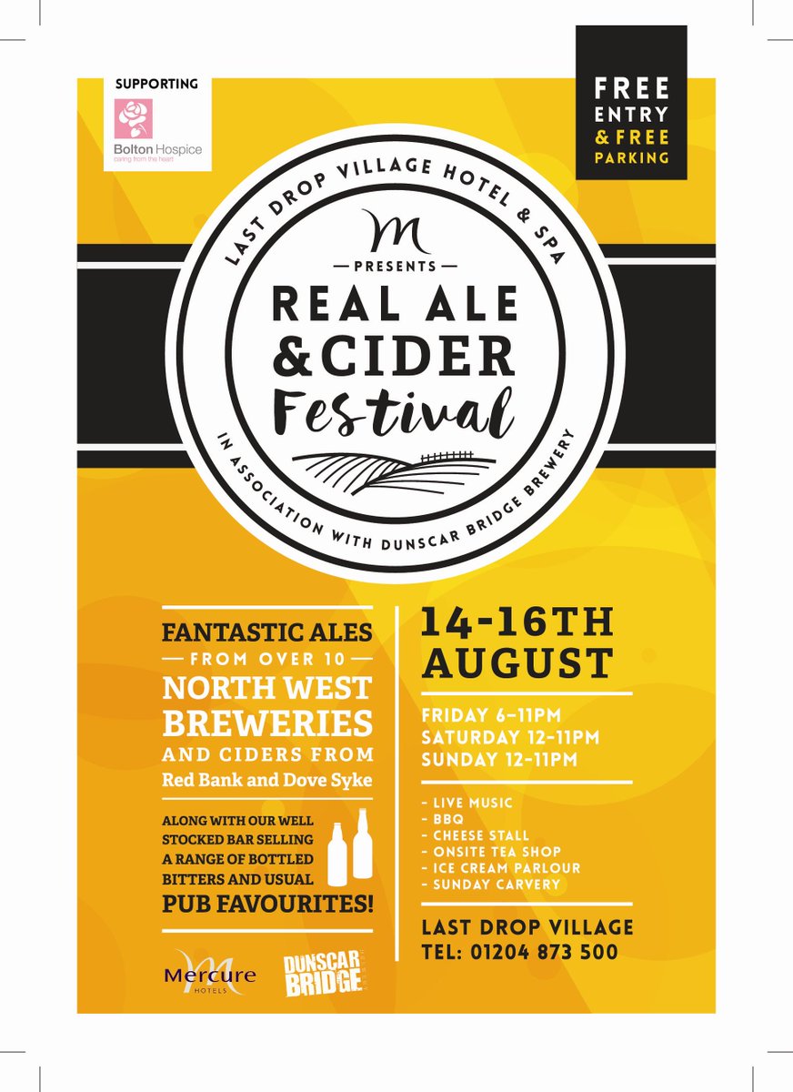 Please RT our Real Ale &amp; Cider Festival this weekend Family Funday Sunday12-5pm-Free entry supporting <a href="/boltonhospice/">Bolton Hospice</a>